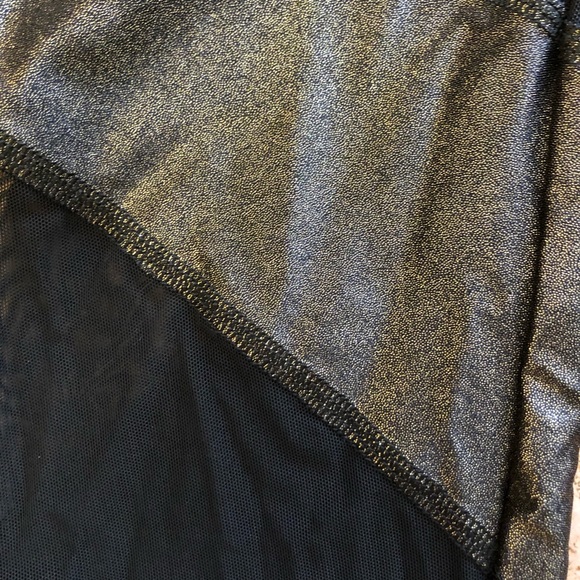 VS PINK Metallic Dark Gold Leggings SZ. S - Picture 3 of 3